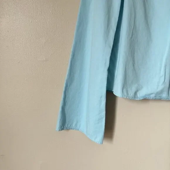 & Other Stories Womens 4 Light Blue Twist Detail Cut Out Long Sleeve Blouse - Picture 2 of 10